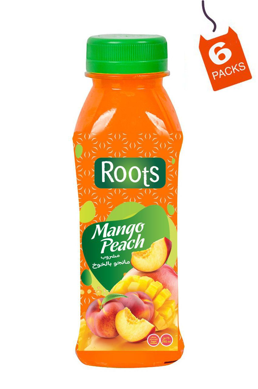 Roots Mango peach Juice 290 ML 6 packs